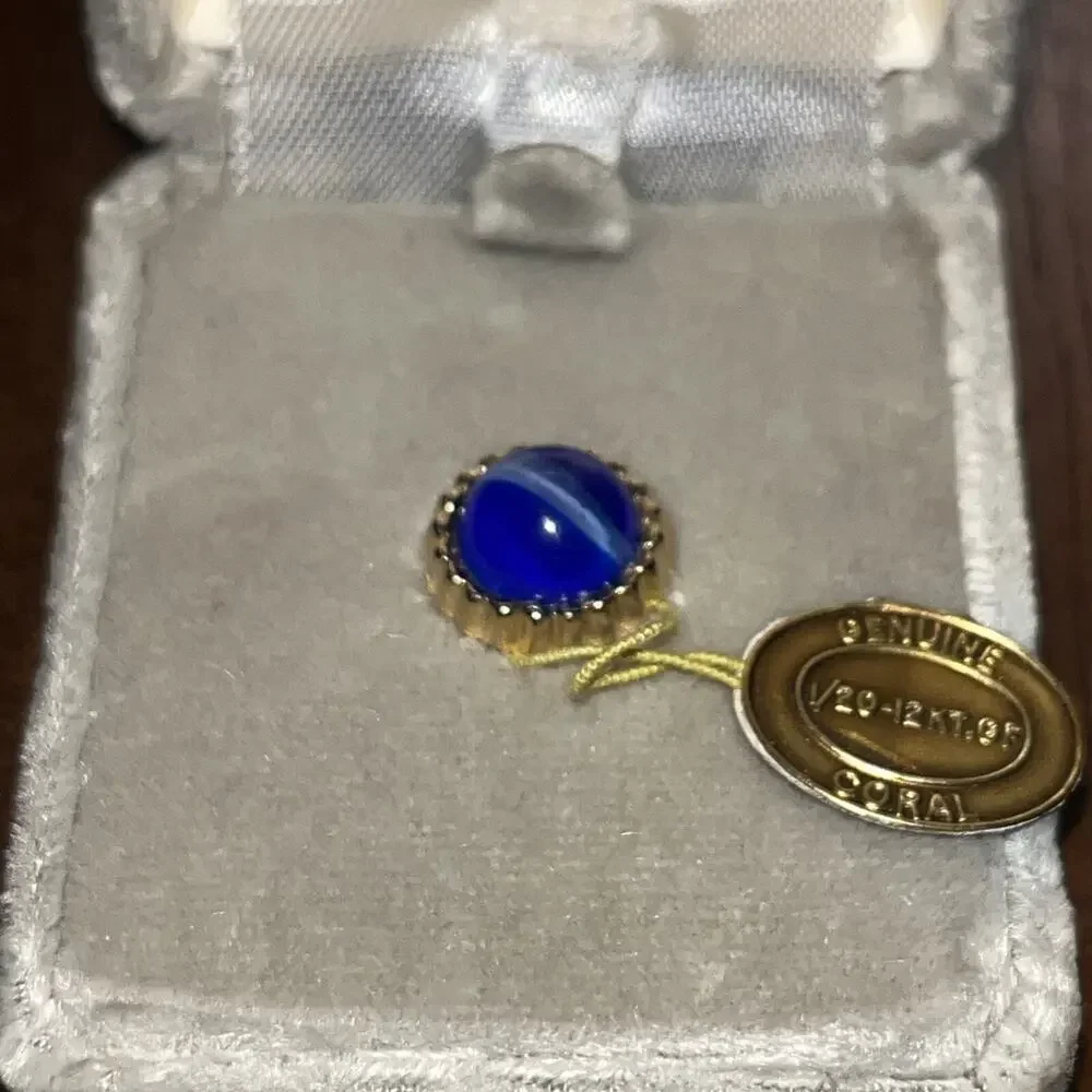 Maui Divers Hawaii Genuine Coral 1/20-12k Gold Filled Tie Pin Tack Rare New